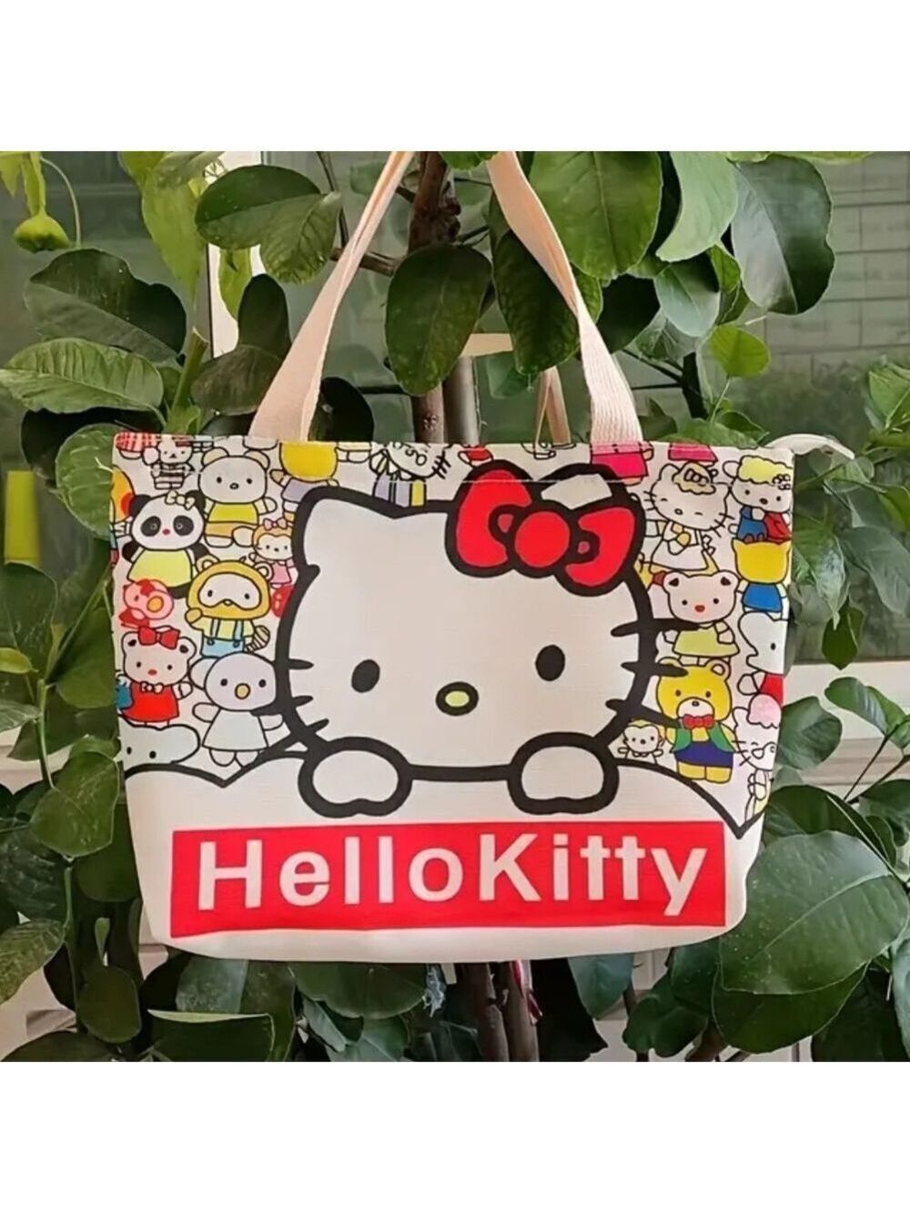 Hello Kitty Tote Bag with Red and White Design